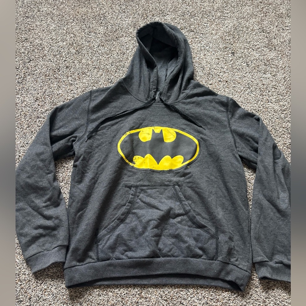 Batman Logo Gray Hoodie